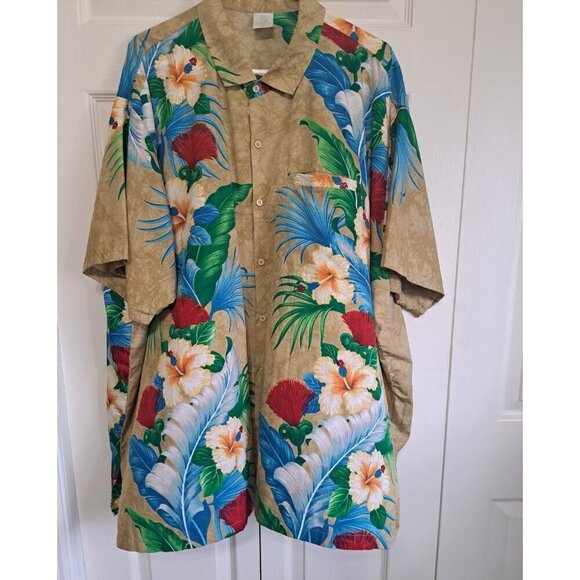 RIMA Men's 3XL Multicolor Tropical Floral Hawaiian Aloha Short Sleeve Shirt - Picture 1 of 7